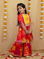 Attached shrug top and sharara