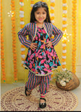 KURTI AFGANI AND JACKET SET(3 PC SET)-S58