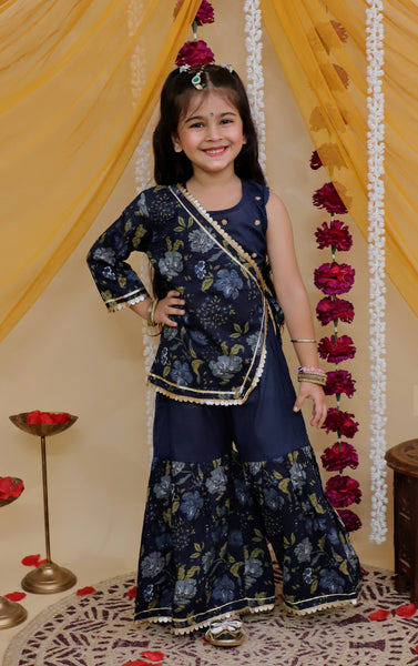Shrug Choli And Sharara Set-S2242