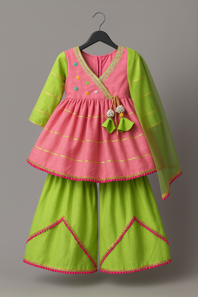 KURTI SHARARA AND DUPATTA SET
