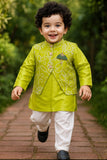 BOY KURTA PAJAMA AND JACKET SET-S1338