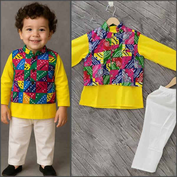 Kurta Pajama and Jacket set-S303