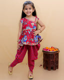 Girl Dhoti And Kurti Set 🍷-S471