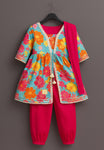 Girl kurti with afgani pant and dupatta-S668