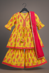 Yellow Kurti Sharara And Dupatta🌟-S184