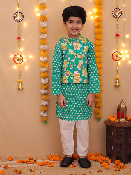 Kurta pajama and jacket set-S2378