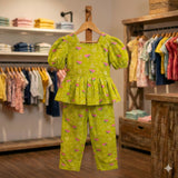 Cotton Co-ord Set balloon sleeves-S945