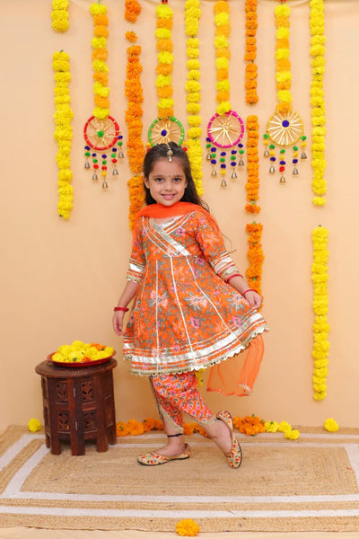 KURTI DHOTI AND DUPATTA SET🍊-S871