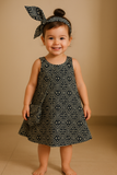 Umbrella Frock with hairband and bag-S84