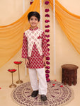 KURTA PAJAMA AND ATTACHED JACKET SET-S825