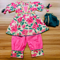 Girl kurti Afgani And Dupatta Set-S452