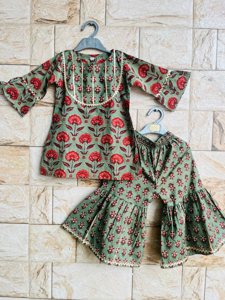 Kurti Sharara Set-S1941