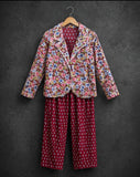 CROP TOP PANT AND BLAZER SET-🍷S2024