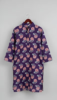 Katha kurta and cotton pajama set-S1068