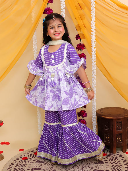 KURTI SHARARA AND DUPATTA SET-S1393