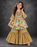Kurti And Sharara Set embroidery work 🪡💛-S802