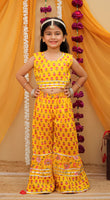 Shrug Choli And Sharara Set-S817