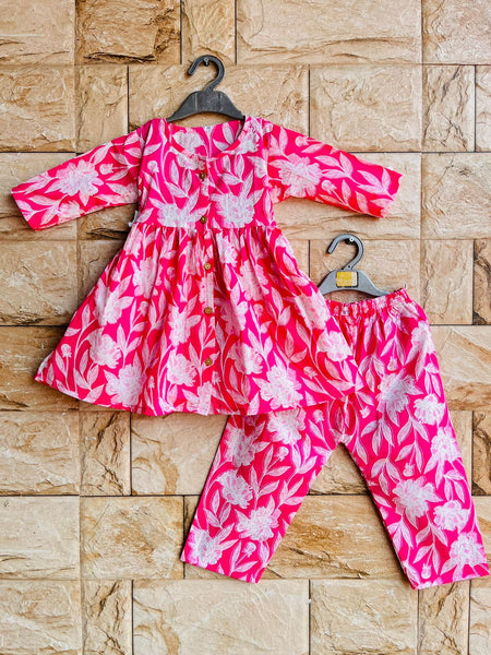 Cotton Co-ord Set Pink 🩷-S369