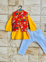 Boy kurta pajama and jacket set