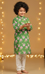 Katha kurta and cotton pajama set-S1069