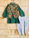 Boy dhoti kurta and jacket set 🌲-S493