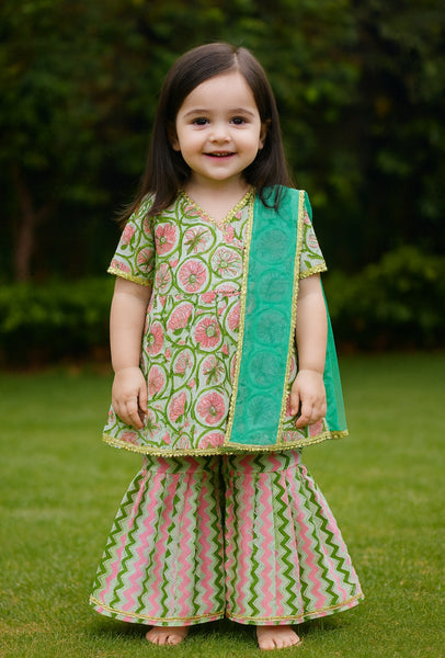 Angarakha sharara and dupatta set-S1590