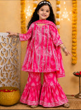 COTTON KURTI SHARARA AND DUPATTA SET-S2162