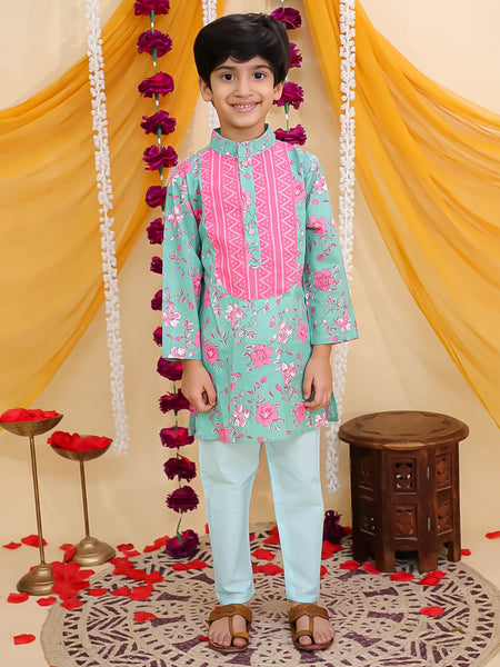 KURTA PAJAMA AND ATTACHED JACKET SET