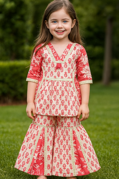 STYLISH KURTI AND SHARARA SET-S2332