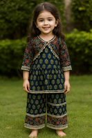 KURTI PLAZZO SET BLUE-S676