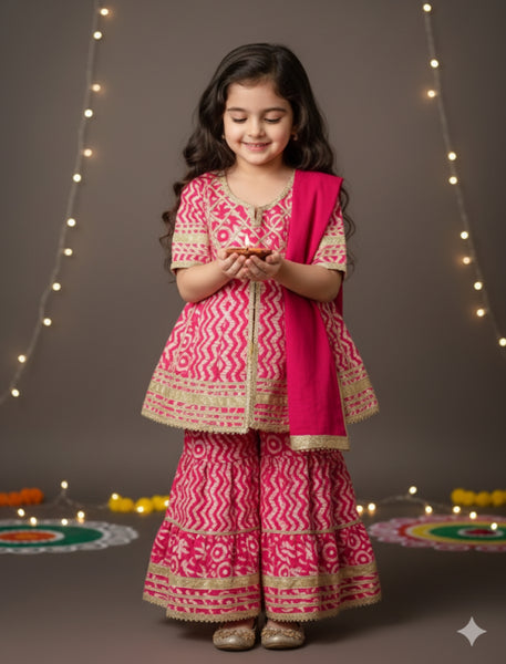 Kurti Sharara And Dupatta Set-S164