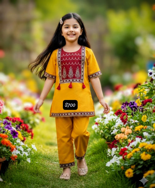 CO-ORD SET WITH YOG WORK-S700