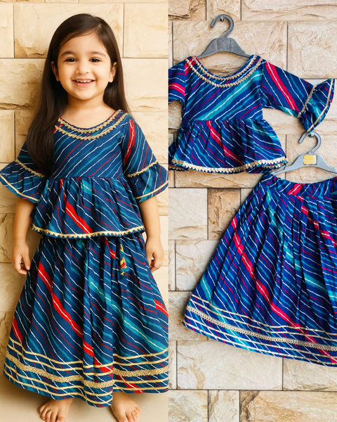 Cotton lehanga choli set 💙-S424