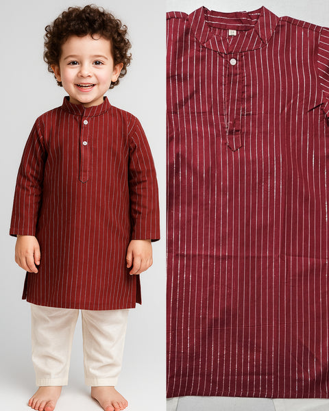 Cotton Lurex kurta and Pajama Set