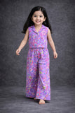 Notched collar sleeveless co-ord sets-S1313