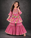 Kurti And Sharara Set embroidery work 🪡🌷-S804