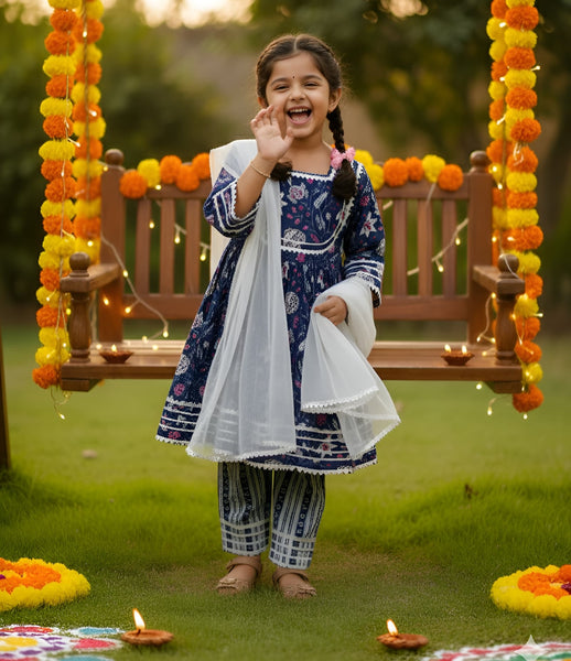 Kurti Pant And Dupatta Set-S2458
