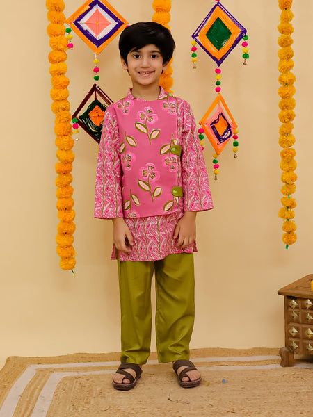 KURTA PAJAMA AND ATTACHED JACKET SET-S899