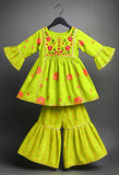 Kurti And Sharara Set embroidery work-S1589