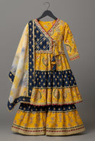 Heavy Cotton Kurti Sharara And Dupatta Set-S12000