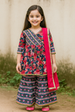 Angarakha Kurti Sharara and Dupatta Set-S187