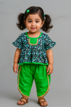 Girl dhoti green-S2234