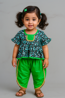 Girl dhoti green-S2234