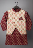 KURTA PAJAMA AND ATTACHED JACKET SET-S825
