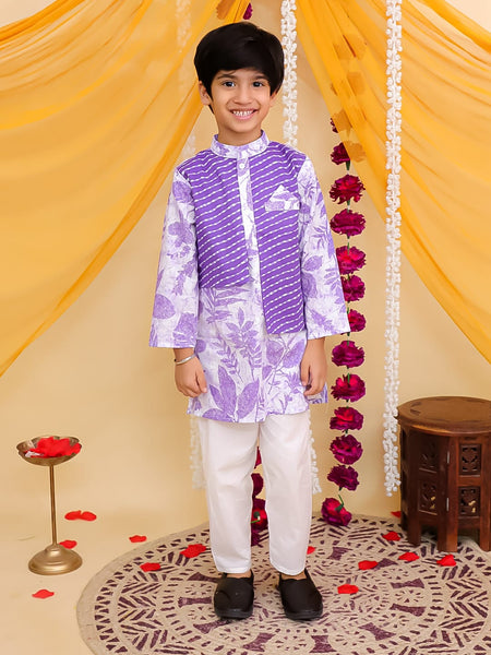 KURTA PAJAMA AND ATTACHED JACKET SET-S1521