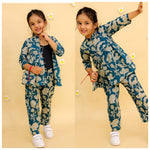 Printed Top and pant with sling bag-S1814