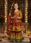 Heavy Cotton Kurti Sharara And Dupatta Set-S11000