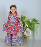 Angarakha Kurti Sharara and Dupatta Set-S187