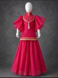 Chanderi Silk kurti And plazo skirt with dupatta
