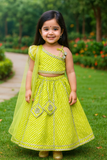 Cotton lehanga choli And Dupatta set green 💚-S630